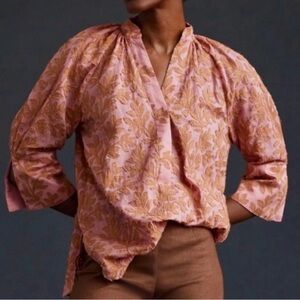Anthropologie Embroidered top - Size XSMALL